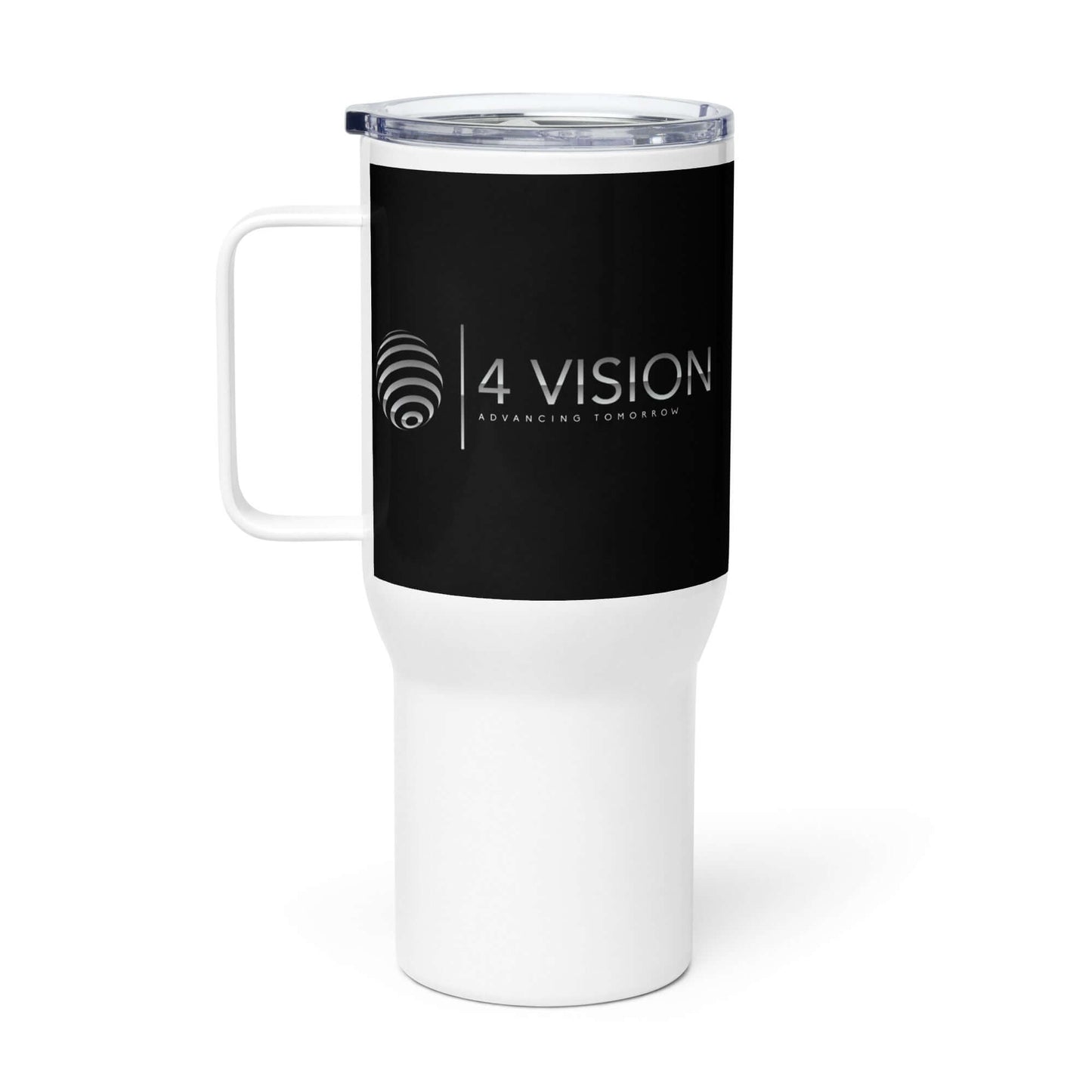 4 Vision Stainless Steel Travel Mug with sleek design and spill-resistant lid, perfect for on-the-go sipping.
