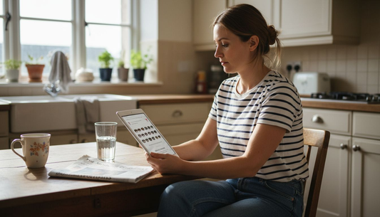 Woman shopping for sunglasses online