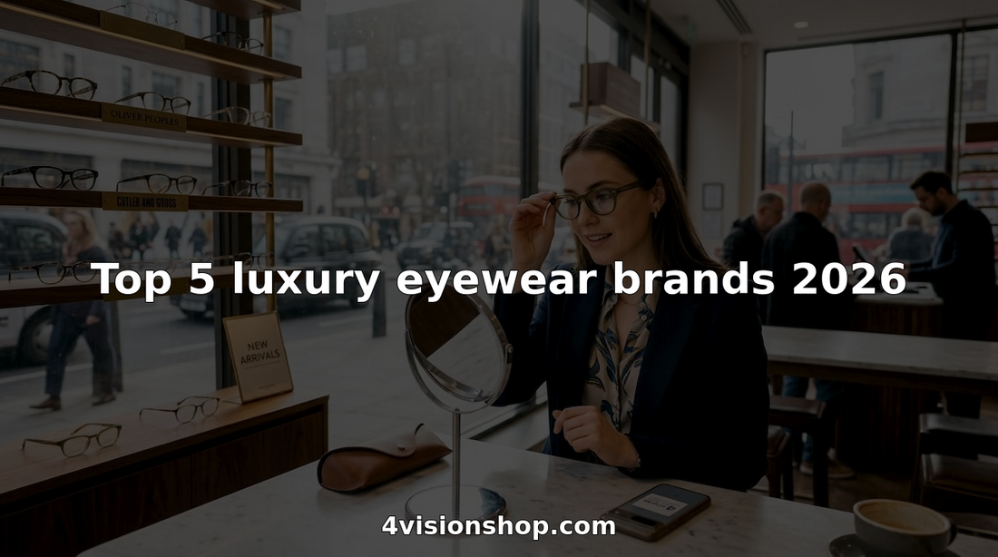 Professional browsing luxury eyewear selections
