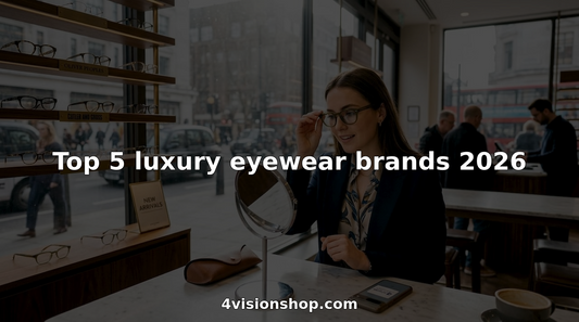 Professional browsing luxury eyewear selections