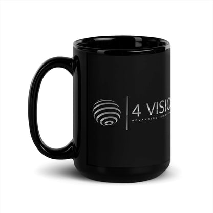 4 Vision Signature Ceramic Mug showcasing sleek logo, ideal for eyewear accessories and fashion accessories.