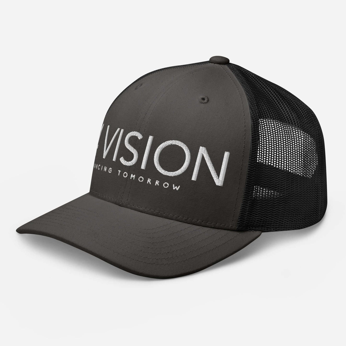 4 Vision Classic Mesh Trucker Cap – Six-Panel Adjustable Hat in black, featuring a structured design and mesh back.