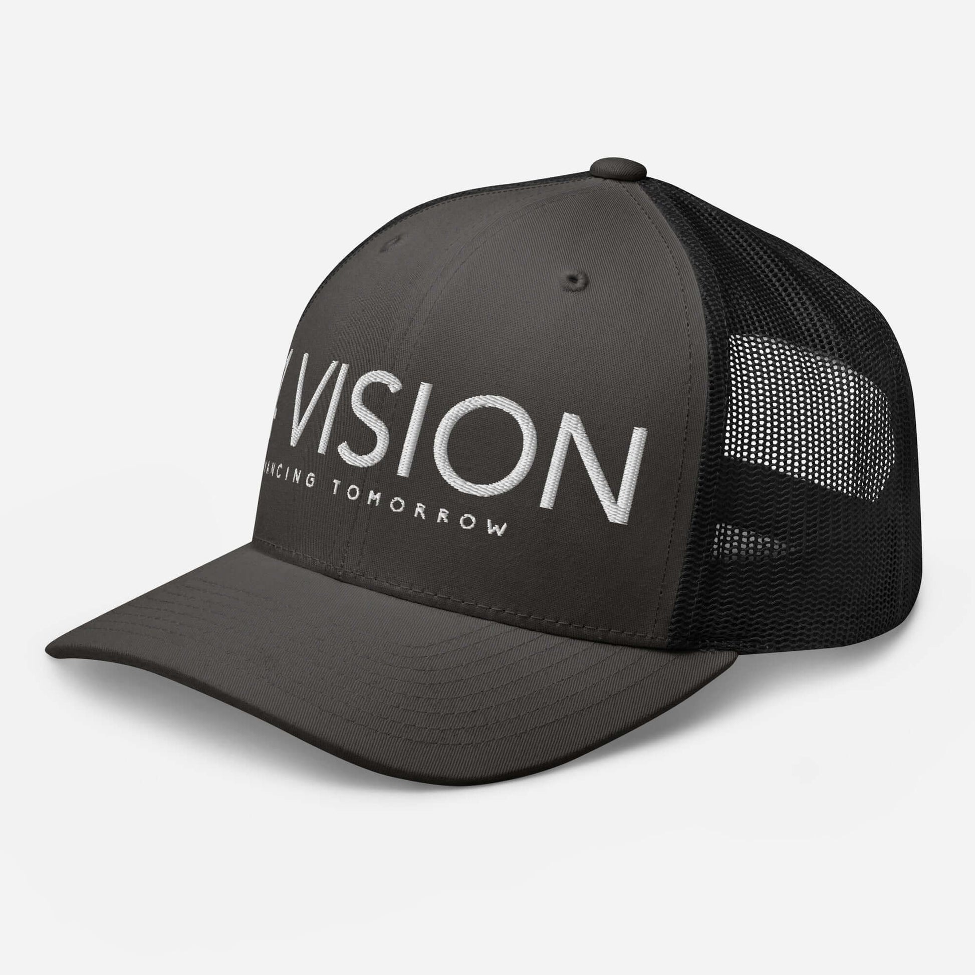 4 Vision Classic Mesh Trucker Cap – Six-Panel Adjustable Hat in black, featuring a structured design and mesh back.