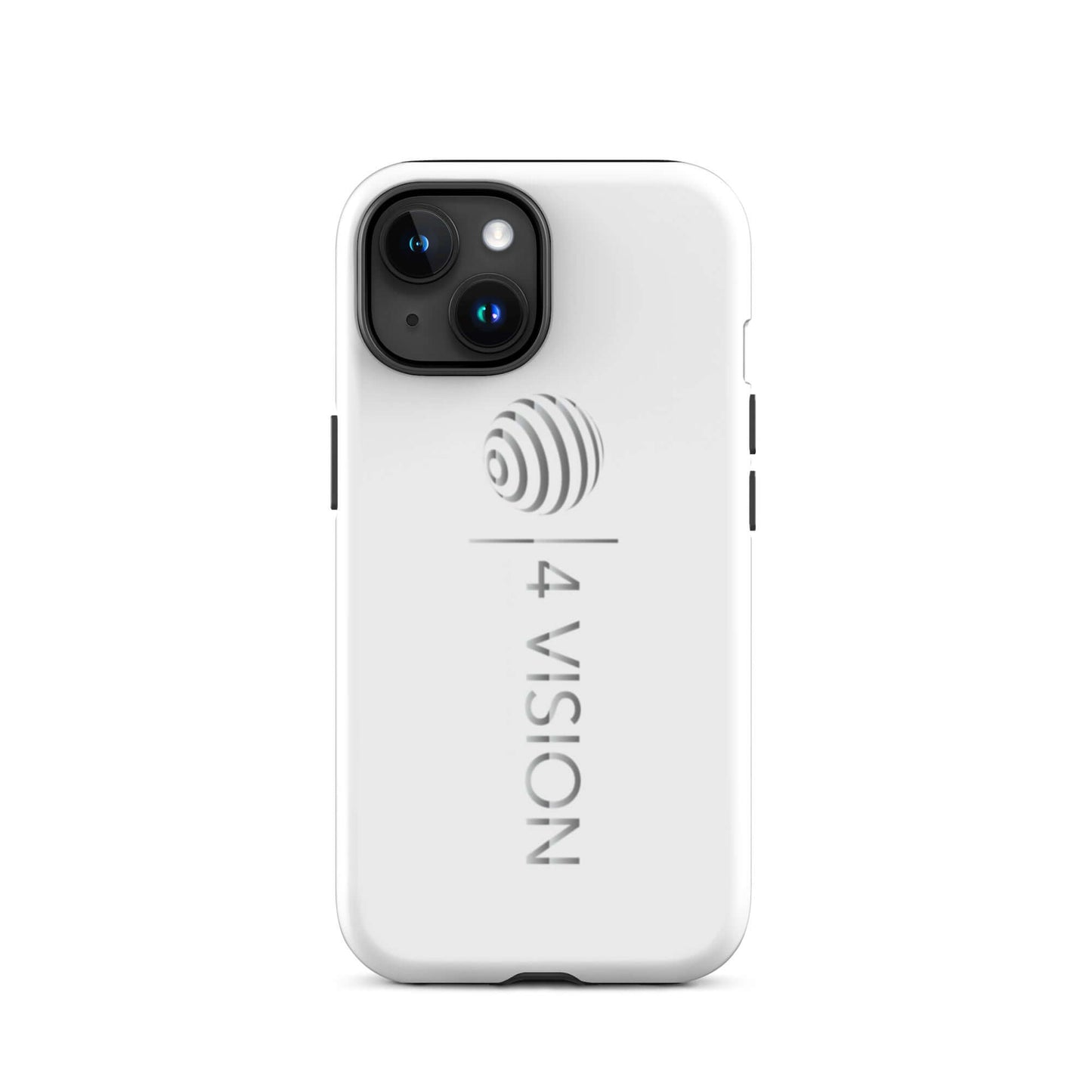 4 Vision Dual-Layer Protective Phone Case – Shock Absorbing & Stylish, featuring a sleek white design.